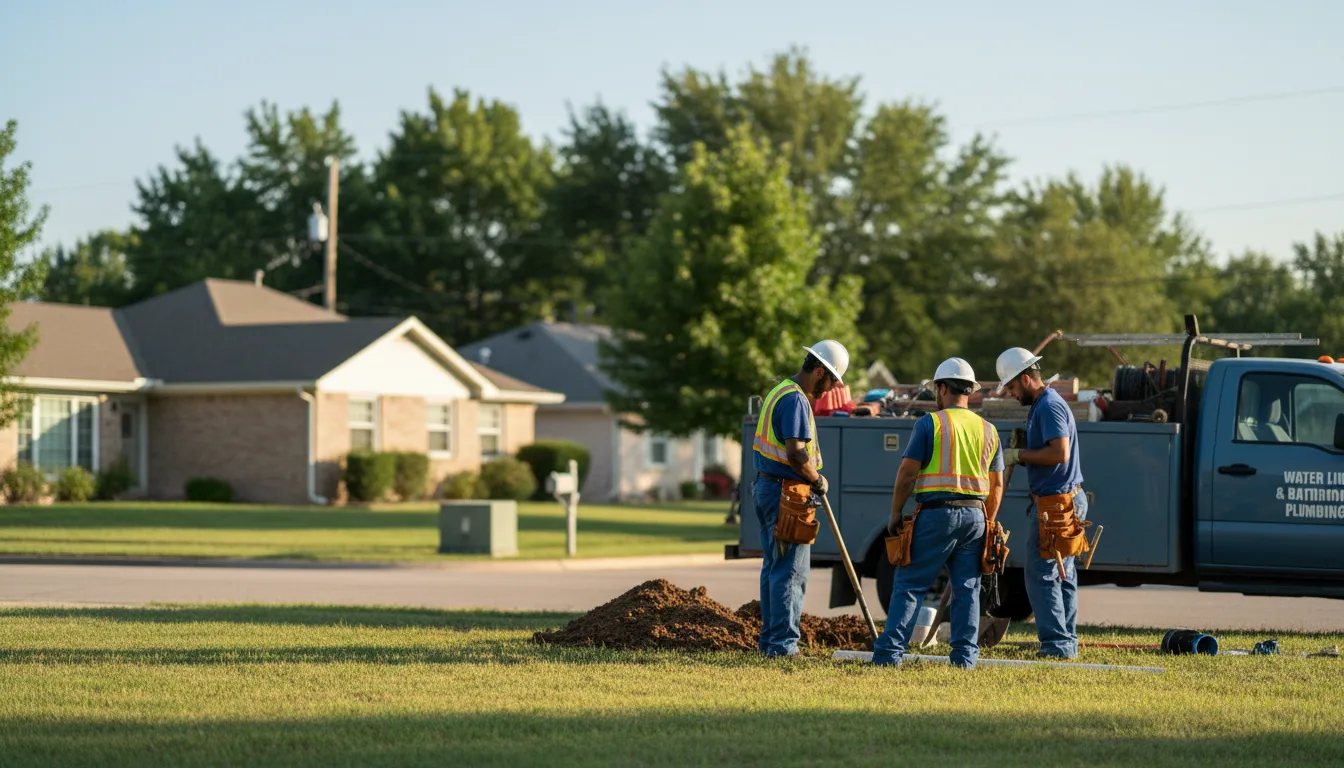 Residential water line and bathroom plumbing service in Alva, WY